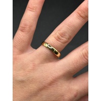 Unisex 18ct Yellow Gold Plain Band Ring