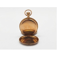 American Waltham Vintage 14K Gold Pocket Watch 1897 Antique Hunter Case