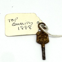 JW 1888 London Antique Pocket Watch Sterling Silver Key Wind White Dial