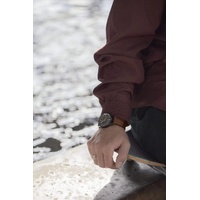 Nixon Sentry Solar 40mm Gunmetal Brown Leather Watch A1347-131-00
