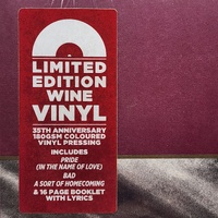 U2 The Unforgettable Fire 35th Anniversary Wine Coloured Vinyl LP New Sealed