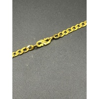  Unisex 22ct Yellow Gold Curb Link Necklace