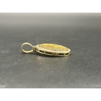 Ladies 22ct Yellow Gold 1901 Victoria Sovereign Coin Diamond Pendant