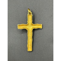 Unisex 21ct Yellow Gold Religious Crucifix Pendant 14.5g