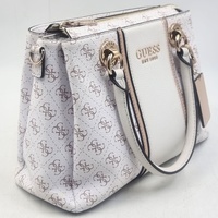 GUESS Cathleen Logo Tote Bag White Blush Women’s Handbag
