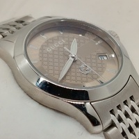 Gucci G-Timeless 126.5 26mm Ladies Watch YA1265007 Brown Dial Steel Bracelet