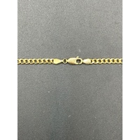 Unisex 9ct Yellow Gold Tight Curb Link Necklace