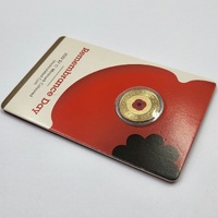 2022 $2 Red Poppy Remembrance Day C Mintmark Coloured UNC Coin Royal Australian Mint