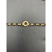 Ladies 9ct Yellow Gold Belcher Link Necklace