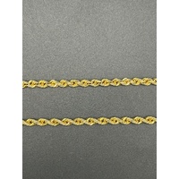 Unisex 14ct Yellow Gold Twist Rope Necklace
