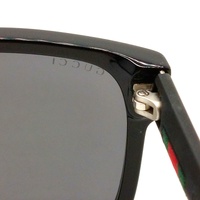 Gucci GG0010S 001 58mm Matte Black Square Sunglasses with Signature Stripe + COA