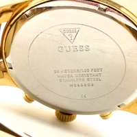 Guess W0668G8 Atlas Gold Stainless Steel Chronograph Black Dial Mens Watch