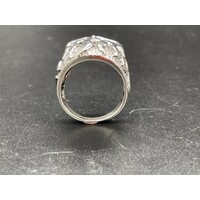 Sterling Silver Flaming Skull biker Ring 18 Grams SIZE: 10/U