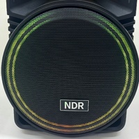 NDR NDR-1211 12 Inch 1200W LED RGB Portable Speaker with Mic and Remote