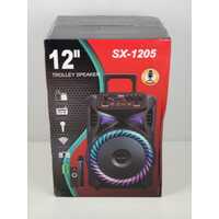 Bluetooth Karaoke Party Speaker 12 inch on wheels + Mic USB TF card Remote Control NEW