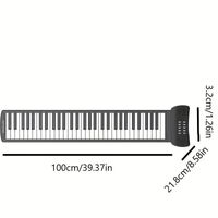 Piano Electronic Silicone Foldable 49 Keys Roll Up Piano Keyboard for Beginners (NEW)
