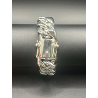 Mens 925 Sterling Silver Chunky Curb Link 362g Bracelet (New)