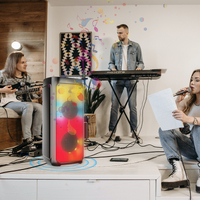NEW Party Karaoke System Dual 8 Inch High Power Light Show Super Bass Bluetooth by SING-E