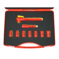 Friedrich VDE 1000V Insulated 1/2" Drive Socket Set with Bonus Spanners