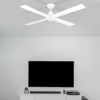 Arlec CSF122W 120cm 4 Blade Ceiling Fan White Reversible Summer Winter