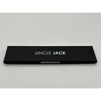 Uncle Jack 42mm All Black Genuine Leather Strap Unisex Quartz Watch