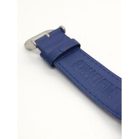 Uncle Jack Men's White Dial Quartz Analog Watch Navy Blue Leather