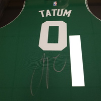 Jayson Tatum Boston Celtics Autographed Jersey Framed Basketball Memorabilia