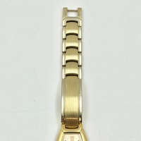 Seiko Ladies Gold Tone Quartz Watch 1N00-0FR0 Rectangular Ivory Dial