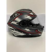 Kabuto Aeroblade-5 ECE 22-05 Black/Red/Grey Size Large 58-59cm Bargy Design Helmet (Pre-owned )