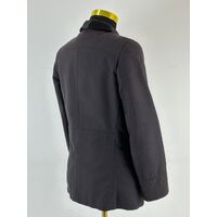 Mens Classic Black Oxford Style Peacoat Jacket Versatile Dress Coat Rare Find