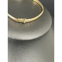 Ladies 14ct Three Tone Gold Snake Link Bracelet (Pre-Owned)