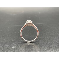 Ladies Solid 14ct White Gold Diamond Ring Fine Jewellery 3.6 Grams Size UK P