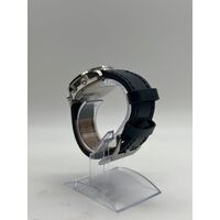 Citizen Chronograph Eco-Drive CA4500-83E Mens Black Dial Silver Leather Watch