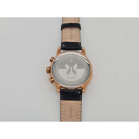 Nordgreen Copenhagen Pioneer 40mm Rose Gold Chronograph Watch with Leather Band