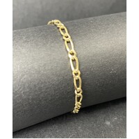 Unisex 9ct Yellow Gold Figaro Link Bracelet (Pre-Owned)