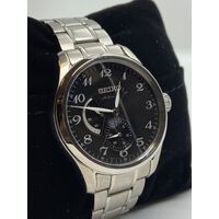 Seiko SPB043J1 SPB043 Blackface 6R27B Automatic Power Reserve Stainless Steel Men’s Watch in Original Box (Pre-Owned)