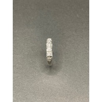 Ladies 9ct White Gold Cubic Zirconia Ring