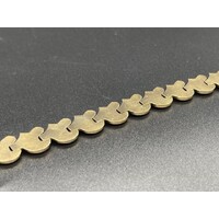 Ladies 18ct Yellow Gold Fancy Link Bracelet Bolt Clasp Fine Jewellery 29.6 Grams