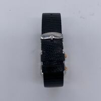 Philip Stein Signature Small Ladies Stainless Steel Watch Black Leather Strap
