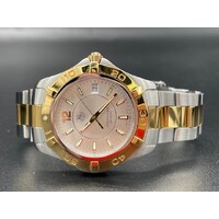 Mens Tag Heuer Aquaracer WAF1120 Stainless Steel & Gold Watch