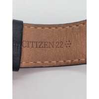 Citizen Eco-Drive Black Dial Black Leather Band Men's Analog Watch BU3020-15E