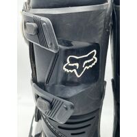 Fox Racing Comp MX Boots Youth Size Y4 Black White (Pre-owned)