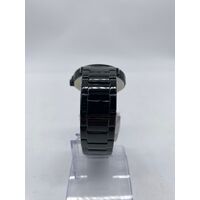 Chisel Black Metal Band Stainless Steel Multifunction Diam Men’s Watch 5829276
