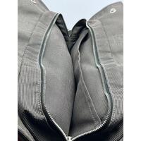 Hermes Canvas Herline MM Tote Bag Shoulder Bag Black Grey Classic Design