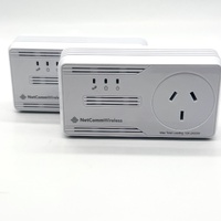 NetComm NP205 200Mbps Powerline Adapter Twin Pack AC Pass Through Ethernet