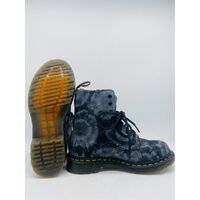 Dr. Martens 1460 Pascal Tie Dye Black Charcoal Grey Unisex Boots
