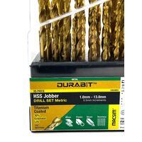 NEW Durabit 25 Piece HSS Jobber Drill Set Metric Titanium Coated 43EAM25