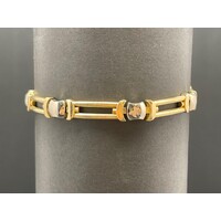 Ladies 9ct Yellow Gold Fancy Bar Link Bracelet