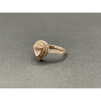 Ladies 9ct Rose Gold Pear Shape Ring