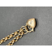 Ladies 9ct Yellow Gold Belcher Link Bracelet